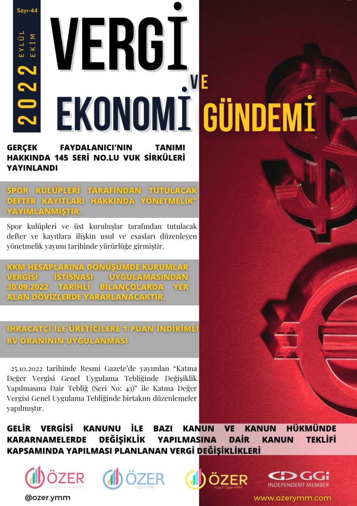 Vergide Gündem Eylül-Ekim 2022 Sayısı